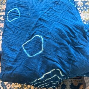 Elegant Blue Tie-Dye beach Wrap or sarong scarf